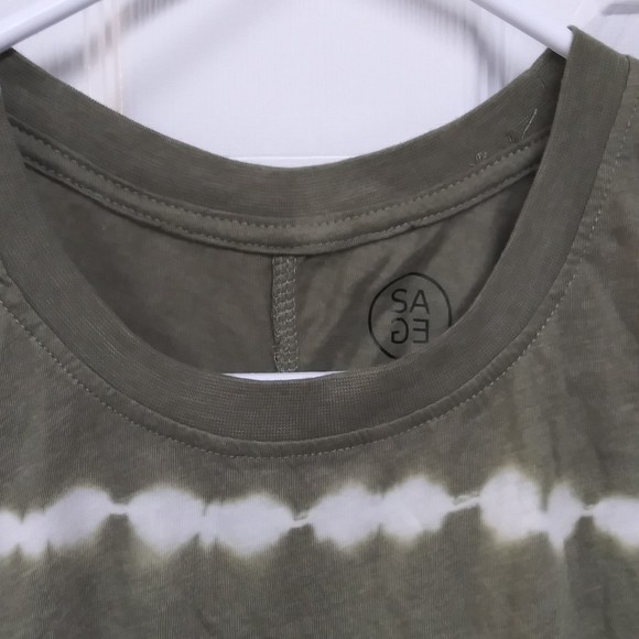 Sage Collective Boxy Tank Top Green Tie Dye Womens Size Medium NWT - Picture 2 of 10